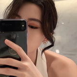 Pearl Wreath Stud Earrings Women Jewelry Lady Accessories