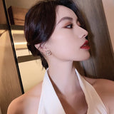 Pearl Wreath Stud Earrings Women Jewelry Lady Accessories