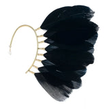Feather Ear Hanging Earrings for Girls Women - No Piercing Ear Cuff