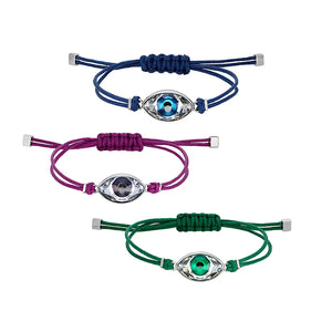 Evil Eye Pattern Rope Bracelet Romantic Style Women Jewelry