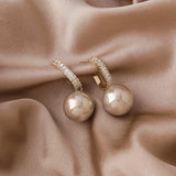 Geometric Crystal Drop Earrings Fine Pearl Jewelry