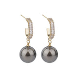 Geometric Crystal Drop Earrings Fine Pearl Jewelry