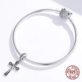 Cross Jesus Vintage Pendant 925 Sterling Silver Bead Charm