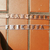 Name Choker Women Copper Letter Necklace Personalized Old English Necklace