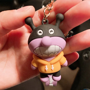 Bread Wizard Key Chains Big Tooth Doll PVC Key Holder