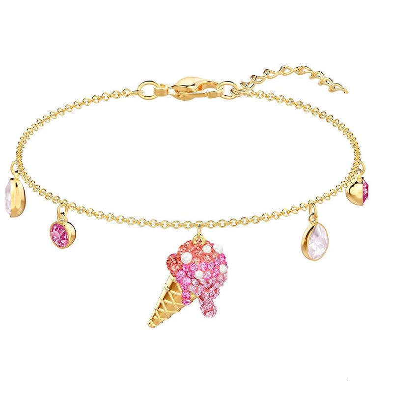 Pink Ice Cream Bracelet for Girls Birthday Present