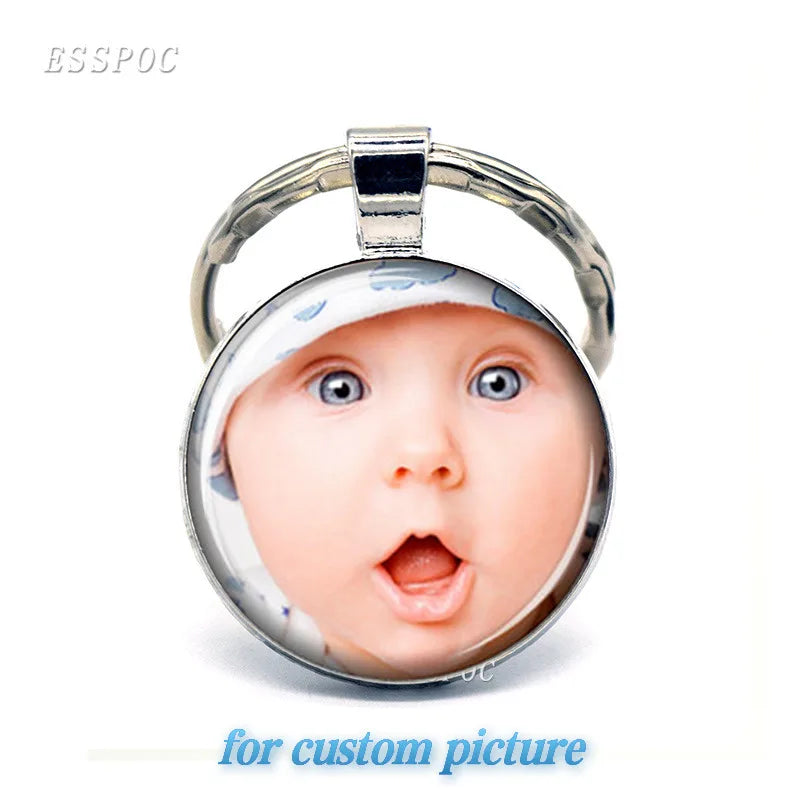 Personalized Photo Keychains Luminous Family Member Keyrings Holder