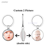 Personalized Photo Keychains Luminous Family Member Keyrings Holder