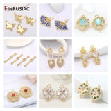 14K Pink Gemstone Charm Connectors for Jewelry Making