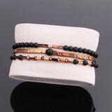 Hematite Stone Beads Bracelet Set