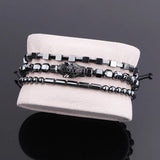 Hematite Stone Beads Bracelet Set