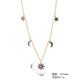 Zirconium Sun Star Necklace for Women - Elegant Clavicle Chain