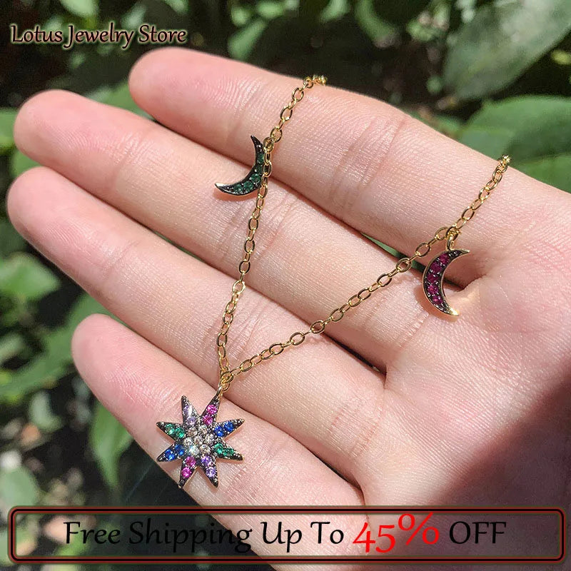 Zirconium Sun Star Necklace for Women - Elegant Clavicle Chain