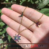 Zirconium Sun Star Necklace for Women - Elegant Clavicle Chain