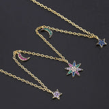 Zirconium Sun Star Necklace for Women - Elegant Clavicle Chain