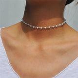 Bead Choker Necklace Elegant Women's Jewelry