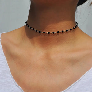 Bead Choker Necklace Elegant Women's Jewelry