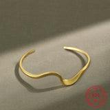 925 Silver Bracelet Wave Pattern Jewelry for Women