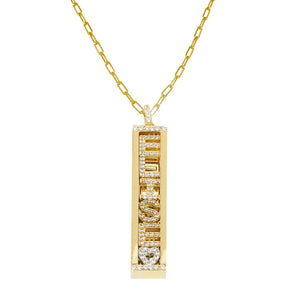 DIY Letter Necklaces Women Name Necklace Initial Slider Charms Pendant Gift