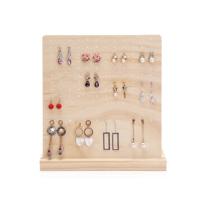 Wood Jewelry Display Stand Rack Organizer Earrings Ear Studs Holder