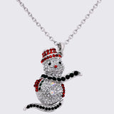 High-End Christmas Snowman Necklace - Woven Sweater Chain