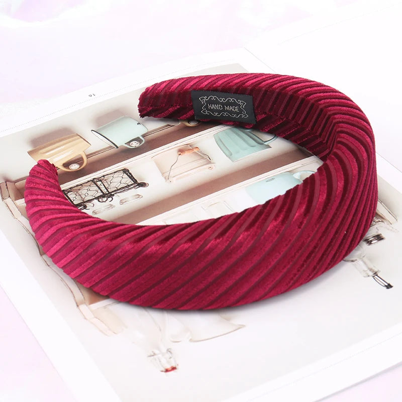 Multi-Color Coralline Plush Hair Headband