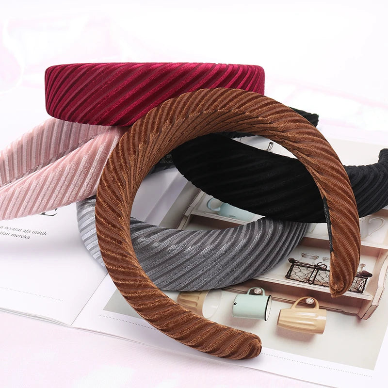 Multi-Color Coralline Plush Hair Headband