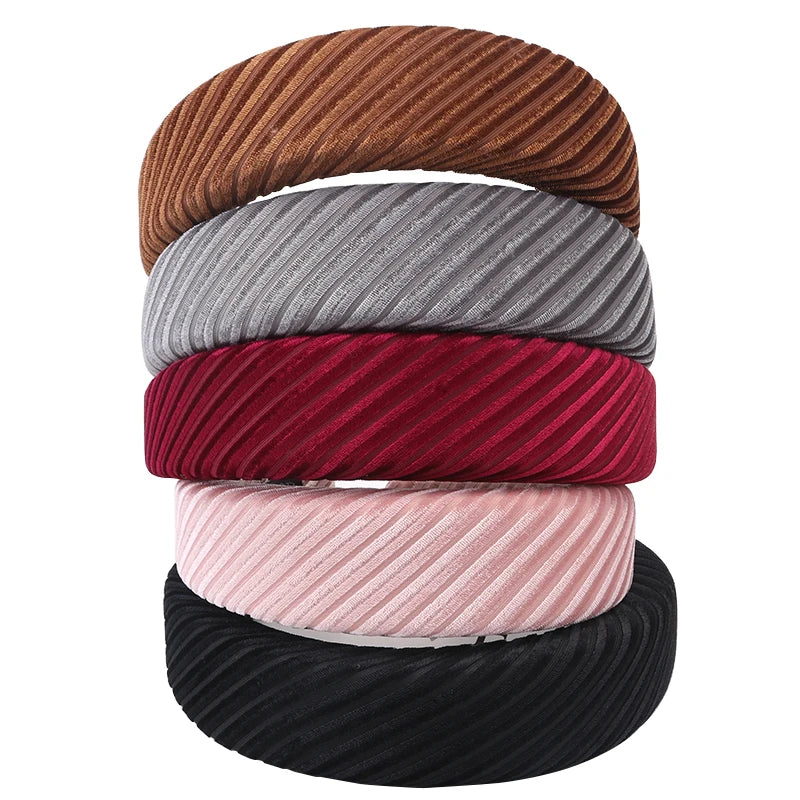 Multi-Color Coralline Plush Hair Headband