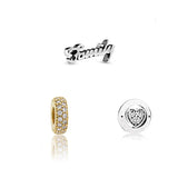 Heart-shaped Family Locket Spacer, Classic Bracelet Accessory Gift