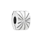 S925 Sunburst Flower Unlimited Heart Charm