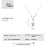 Angel Crown Necklace 925 Sterling Silver Shell Bead Pendant for Women