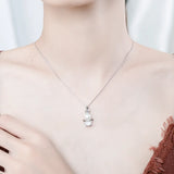 Angel Crown Necklace 925 Sterling Silver Shell Bead Pendant for Women