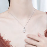 Angel Crown Necklace 925 Sterling Silver Shell Bead Pendant for Women