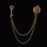 Bird Brooch Star Crystal Tassel Chain Lapel Pin for Suit Shirt Women Men