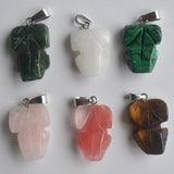 12pcs Natural Stone Mixed Angel Charms Pendants for Jewelry Making