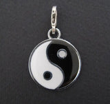 Vintage Yin Yang & Charm Lobster Button Pendant for Bracelet Necklace