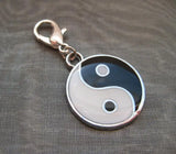 Vintage Yin Yang & Charm Lobster Button Pendant for Bracelet Necklace