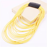 Multilayer Rope Choker Bib Statement Necklace for Women