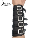 Punk Faux Leather Bracelets Metal Buckle Bangles Wrap Bracelet