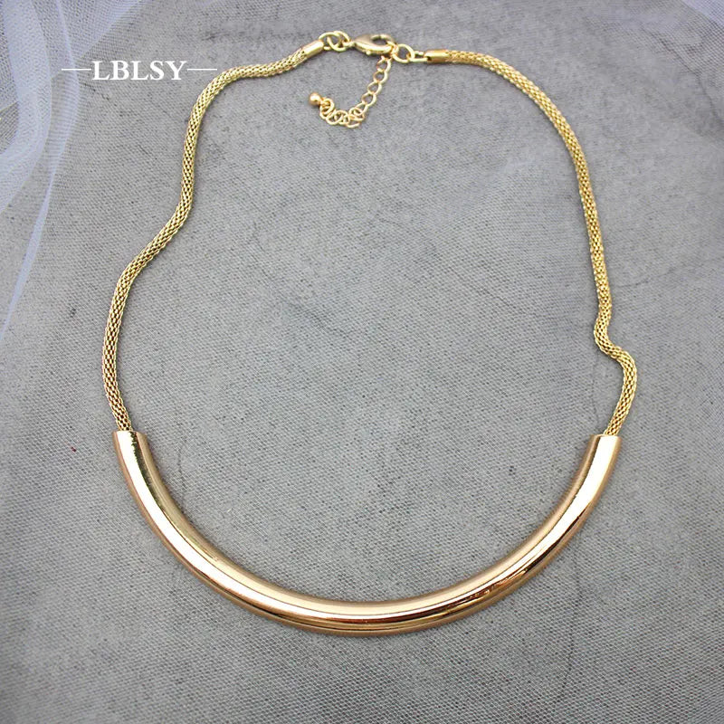 Women Twist Wide Chain Necklace Party Jewelry Choker Birthday Gift
