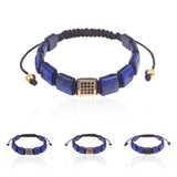 Square Bracelets Street Zircon & Lapis Lazuli Turquoises Bracelets
