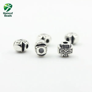 Antique Silver Cross Alloy Beads for Jewelry Making (50pcs/lot)