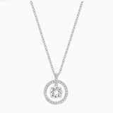 Crystal Lavender Circular Shape Necklace Set