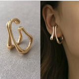 Ear-hole-free Leaves Couples Ear Bone Clip Earrings For Women Men