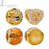 European Flower Lock Crown Clip Beads for Pandora Bracelet