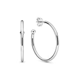 925 Silver Asymmetrical Heart Hoop Earrings