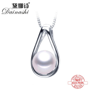 Freshwater Pearl Necklace 925 Sterling Silver High Pendants