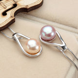 Freshwater Pearl Necklace 925 Sterling Silver High Pendants