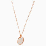 Ginger Pendant Round Shape Pave Sparkling Racket Rose Chain Necklace