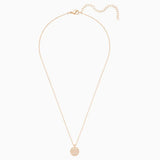 Ginger Pendant Round Shape Pave Sparkling Racket Rose Chain Necklace